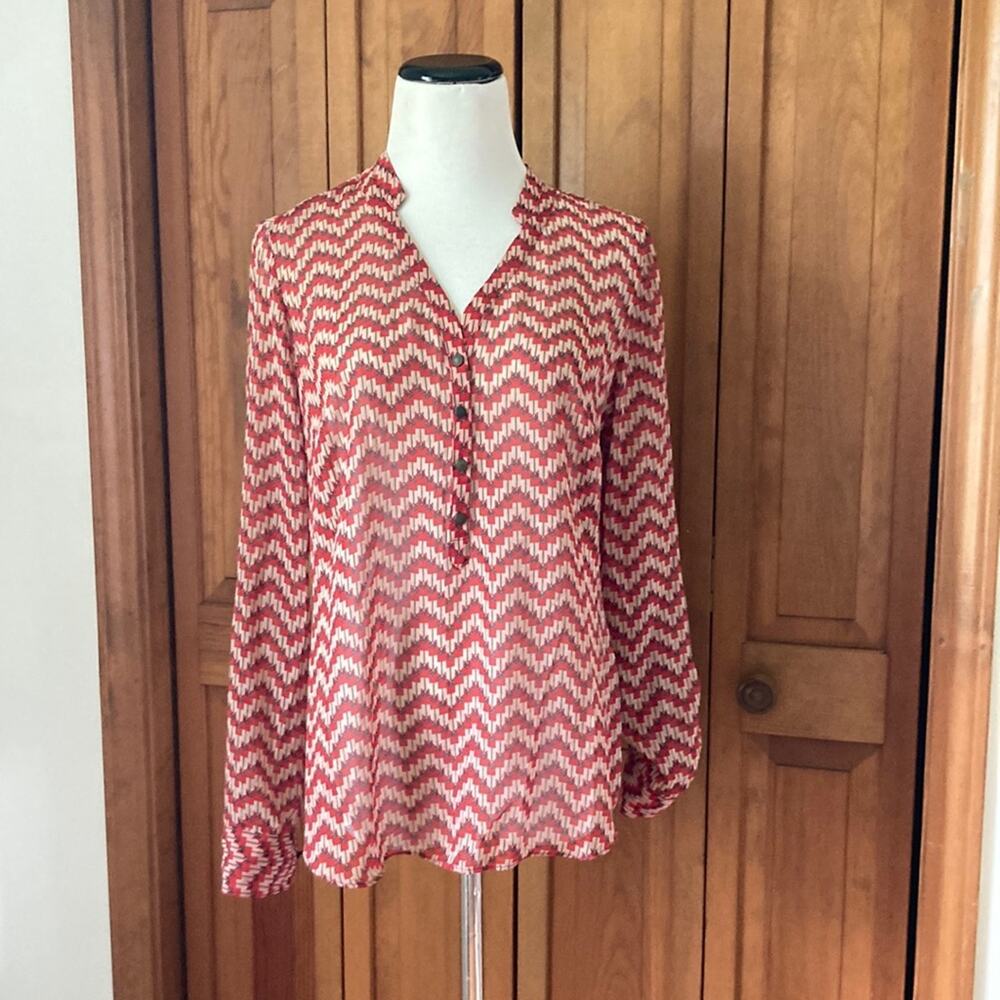 a.n.a. Sheer Pullover Blouse, Size S